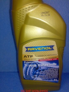 Olej do automatycznej skrzyni biegów RAVENOL ATF T-WS Lifetime 1l  VW G055540A2 VW Touareg 2011- AUDI Q7 2010-