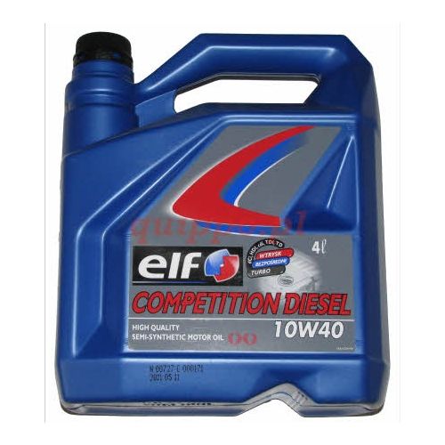 olej  10W40 10W-40  ELF COMPETITION DIESEL 4L  PÓŁSYNTETYCZNY , SEMISYNTHETIC  Wrocław  ACEA 2007 A3/B4 API SL / CF MERCEDES 229.1 VOLKSWAGEN 505.00