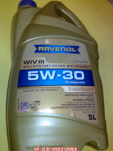olej RAVENOL WIV III SAE 5W-30  5W30 CleanSynto® 5L VW  504.00 , 507.00,Porsche C30
