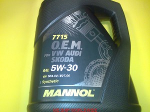 Olej MANNOL OEM VW 504/507 5W30 5l VW AUDI SKODA SEAT