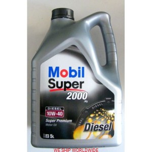Olej MOBIL 10W40 10W-40  Super 2000 Diesel 5L PÓŁSYNTETYK, SEMISYNTHETIC Wrocław