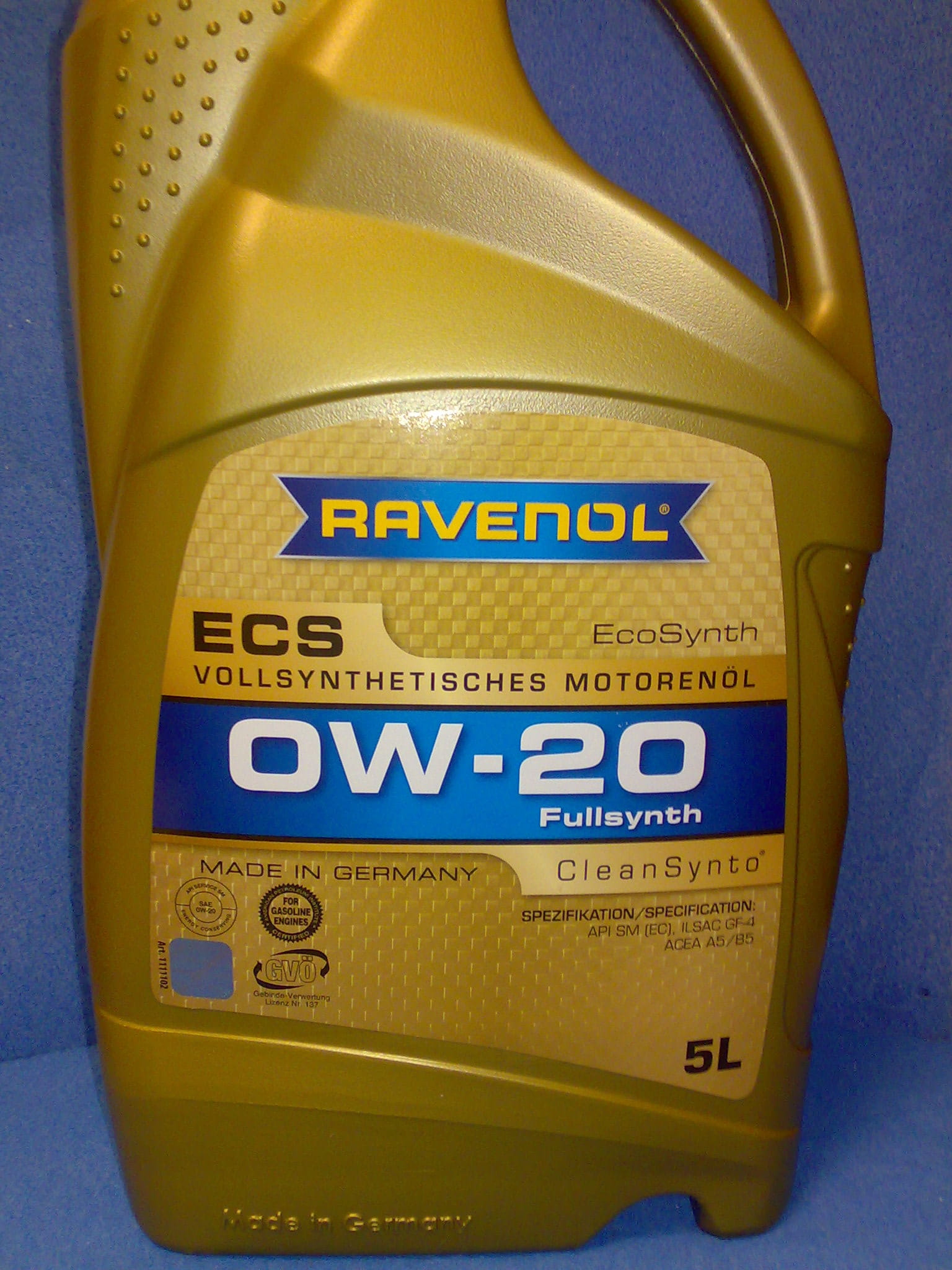 olej Ravenol 0W20 0W-20 ECS 5l CleanSynto Wrocław