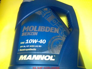 olej 10W40 z molibdenem Mannol Benzin 4l do zużytego silnika