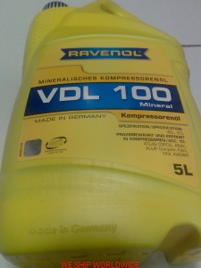 olej do sprężarek mineralny VDL 100 RAVENOL Kompressoren-Oel 5l  VBL, VCL 